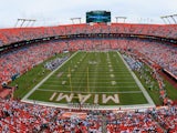 The Miami Dolphins play the Oakland Raiders at Sun Life Stadium on September 16, 2012