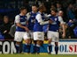 Paul Anderson celebrates with his teammates after scoring to make it 2-0 to Ipswich during the Sky Bet Championship match against Reading on January 25, 2014