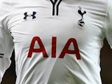 A shot of a Tottenham Hotspur cup shirt, sponsored by AIA on December 12, 2013