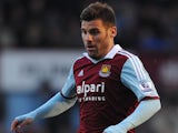 Antonio Nocerino of West Ham United in action during the Barclays Premier League match between West Ham United and Swansea City at Boleyn Ground on February 1, 2014