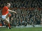 Bobby Charlton takes a corner for Manchester United on January 01, 1971.