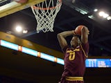 Carrick Felix #0 of the Arizona State Sun Devils dunks on the UCLA Bruins on February 27, 2013