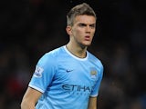 Man City's Emyr Huws in action against Blackburn during their FA Cup third round match on January 15, 2014