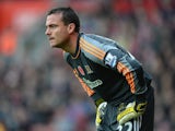 Hull City goalkeeper Steve Harper looks on during the Barclays Premier League match between Southampton and Hull City at St Mary's Stadium on November 9, 2013
