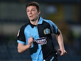 Wycombe's Matt McClure in action against Northampton during their League 2 match on April 16, 2013