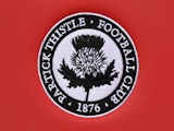 A dugout with the Partick Thistle badge on, photographed on August August 2, 2013