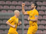 Luca Toni of Hellas Verona celebrates after scoring their second goal during the Serie A match between US Sassuolo Calcio and Hellas Verona FC on February 2, 2014