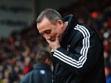 Rene Meulensteen manager of Fulham looks thoughtful prior to the FA Cup with Budweiser fourth round match between Sheffield United and Fulham at Bramall Lane on January 26, 2014