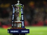 The Six Nations trophy before the RBS Six Nations match between Wales and Italy at the Millennium stadium on February 1, 2014