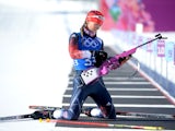 Amanda Lightfoot of Great Britain shoots during a Biathlon training session ahead of the Sochi 2014 Winter Olympics at Laura Cross-Country Ski and Biathlon Center, Mountain Cluster on February 3, 2014