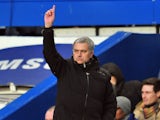 Chelsea's Portuguese manager Jose Mourinho gestures during the English Premier League football match between Chelsea and Newcastle United at Stamford Bridge in west London on February 8, 2014