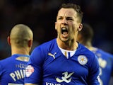 Leicester's Daniel Drinkwater celebrates after scoring a late equaliser against Watford during their Championship match on February 8, 2014