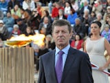 Deputy Prime Minister of the Russian Federation, Mr Dmitry Kozak attends during the Olympic Torch Handover Ceremony, on October 05, 2013