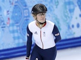Short track speed skater Elise Christie of Great Britain practices at the Iceberg Skating Palace on February 6, 2014