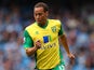 Norwich City's Elliott Bennett in action against Manchester City during their Premier League match on May 19, 2014