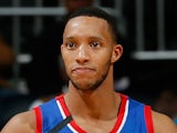Evan Turner of the Philadelphia 76ers reacts after he turned over the ball to the Atlanta Hawks at Philips Arena on November 15, 2013