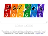Google's Winter Olympics themed homepage to mark the opening of the Sochi Games on February 7, 2014.