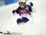US Hannah Kearney competes in the Women's Freestyle Skiing Moguls qualifications at the Rosa Khutor Extreme Park during the Sochi Winter Olympics on February 6, 2014