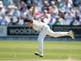 Nottinghamshire's Harry Gurney bowls during day three of the LV County Championship division one match against Yorkshire on June 7, 2013