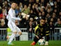 Real's Jese scores his team's third goal against Villarreal during their La Liga match on February 8, 2014