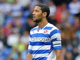 Jobi McAnuff of Reading during the Sky Bet Championship match between Reading v Watford at The Madejski Stadium on August 17, 2013