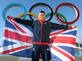 Short track speed skater Jon Eley of Great Britain poses after being named Team GB flag bearer for the Opening Ceremony of the Sochi 2014 on February 5, 2014