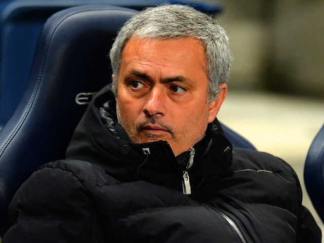 Chelsea manager Jose Mourinho prior to kick-off against Manchester City in their Premier League match on February 3, 2014