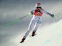 Julia Mancuso of the United States skis during training for the Alpine Skiing Women's Downhill during the Sochi 2014 Winter Olympics at Rosa Khutor Alpine Center on February 8, 2014