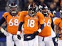 Quarterback Peyton Manning of the Denver Broncos leads his offense from the field on February 2, 2014