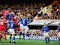 Sami Hyypia scores for Liverpool against Ipswich Town on February 02, 2002.
