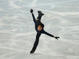 Tatsuki Machida of Japan in action during a figure skating training session at Iceberg Skating Palace on February 3, 2014