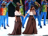 t.A.T.u. perform at the Winter Olympics opening ceremony in Sochi on February 7, 2014.