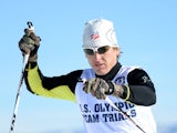 Todd Lodwick competes to a first place finish in the 10K to secure a place on the United States Olympic team for Sochi 2014 during the Nordic Combined Olympic Trial at Utah Olympic Park on December 28, 2013