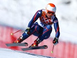 Chemmy Alcott of Great Britain in action during the Alpine Skiing Women's Super-G on day 8 of the Sochi 2014 Winter Olympics at Rosa Khutor Alpine Center on February 14, 2014