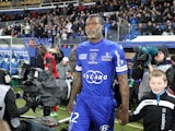 Bastia's French forward Djibril Cisse walks on the field before the French L1 football match Bastia (SCB) against Guingamp (AEG) in the Armand Cesari stadium in Bastia, in the French Mediterranean Island of Corsica, on February 1 , 2014