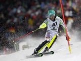 Felix Neureuther of Germany takes the 3rd place during the Audi FIS Alpine Ski World Cup Men's Slalom on January 28, 2014