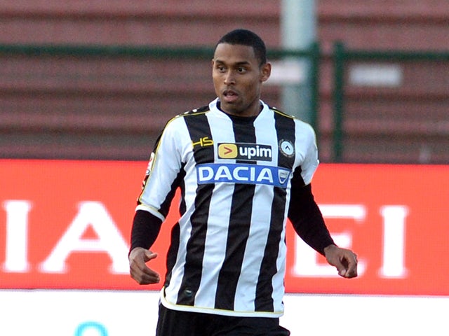 Gabriel Silva of Udinese Calcio in action during the Serie A match between Udinese Calcio and Torino FC at Stadio Friuli on December 15, 2013