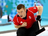 Greg Drummond of Great Britain competes in the men's round robin session against Germany during day four of the Sochi 2014 Winter Olympics at Ice Cube Curling Center on February 11, 2014