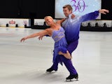 Great Britain's figure skaters, Jane Torvill and Christopher Dean skate on the ice at the Zetra Olympic hall in Sarajevo, on February 13, 2014