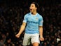 Samir Nasri of Manchester City celebrates scoring during the FA Cup Fifth Round match between Manchester City and Chelsea at the Etihad Stadium on February 15, 2014