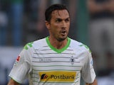 Moenchengladbach's Austrian defender Martin Stranzl plays the ball during the German first division Bundesliga football match against Hanover 96 on August 17, 2013