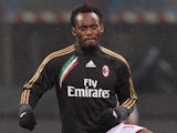 Michael Essien of AC Milan during warms up during the Serie A match between AC Milan and Torino FC at San Siro Stadium on February 1, 2014