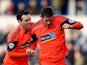 Lukas Jutkiewicz of Bolton celebrates after scoring their first goal during the Sky Bet Championship match between Millwall and Bolton Wanderers at The Den on February 15, 2014