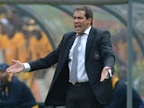 Head Coach Roger De Sa of the Orlando Pirates gestures during the Absa Premiership match between Orlando Pirates and Kaizer Chiefs at FNB Stadium on October 26, 2013