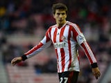 Santiago Vergini of Sunderland in action during the Premier League match between Sunderland and Hull City at Stadium of Light on February 8, 2014