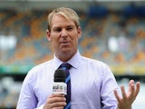 Sky Sports commentator Shane Warne ahead of day four of the First Ashes Test match between Australia and England at The Gabba on November 24, 2013