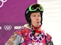 Shaun White of the United States reacts after competing in the Snowboard Men's Halfpipe Finals on day four of the Sochi 2014 Winter Olympics at Rosa Khutor Extreme Park on February 11, 2014