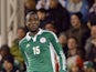 Solomon Kwambe of Nigeria in action during the international friendly match between Italy and Nigeria at Craven Cottage on November 18, 2013