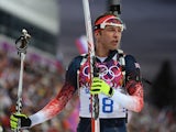 Steve Jackson of Great Britain looks on after completing the Men's Individual 20 km during day six of the Sochi 2014 Winter Olympics on February 13, 2014
