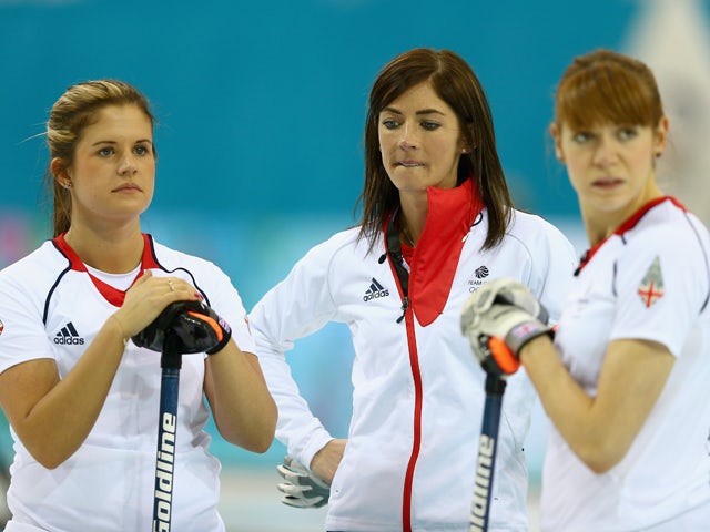 Eve Muirhead of Great Britain looks on during the Curling Round Robin match between Canada and Great Britain during day five of the Sochi 2014 Winter Olympics at Ice Cube Curling Center on February 12, 2014
